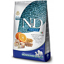 Farmina Natural & Delicious Low Grain Codfish & Orange Adult  Dog - 12 kg  barība ar zemu graudu saturu, menca un oranža,lielo un vidējo šķirņu pieaugušiem suņiem.